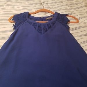 Blue lace blouse
